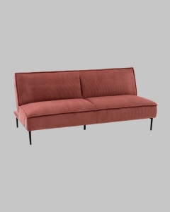 Диван прямой Stool Group Кассель велюр рельефный коралловый