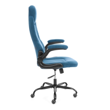 Кресло геймерское Tetchair BAZUKA metalBL велюр, синий, 32