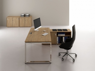 Стол системы БЭНЧ, переговорный, конечный ALSAV GLOSS LINE НСПК-О.926 Teakwood