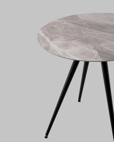 Стол Stool Group Ники круглый столешница керамика Italian light grey 800