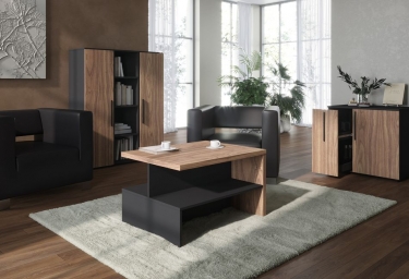 Стол журнальный Skyland VELION VENEER VRCT 9070 Американский орех Яшма черная
