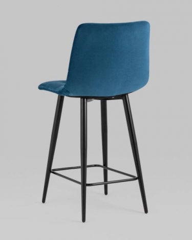 Стул полубарный Stool Group Джанго велюр синий 2 шт.