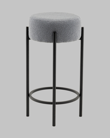 Стул барный Stool Group Беккет букле светло-серый