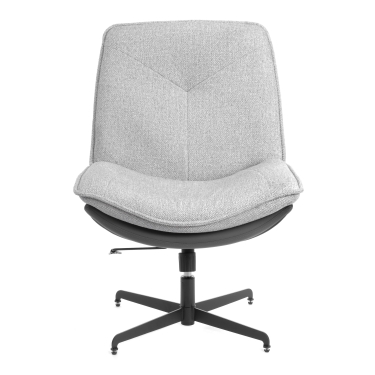 Кресло лаунж Tetchair Cosmo велюр/букле HYP/экокожа, светло-серый/графит