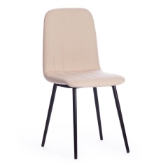 Стул Tetchair ARC / 2 шт. в упаковке ткань/металл, 46 х 52 х 88 см, бежевый 08/черный