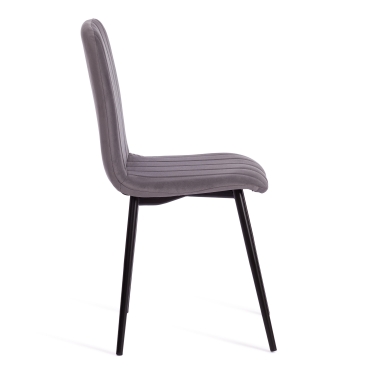 Стул Tetchair ARC / 2 шт. в упаковке Велюр/металл , 46 х 52 х 88 см, темно-серый/черный