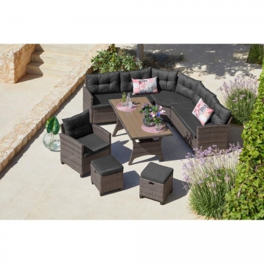 Комплект плетеной мебели AFM-373G Grey Афина-мебель AFM-373G Grey