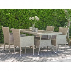 Комплект плетеной мебели AM-196/T196 Beige 4Pcs 4+1 Афина-мебель AM-196/T196 Beige 4Pcs