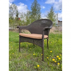 Плетеное кресло LV-140B-Brown с подушкой в комплекте Афина-мебель LV-140B-Brown