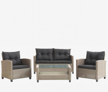 Комплект плетеной мебели Афина-мебель AFM-805B Beige/Dark grey