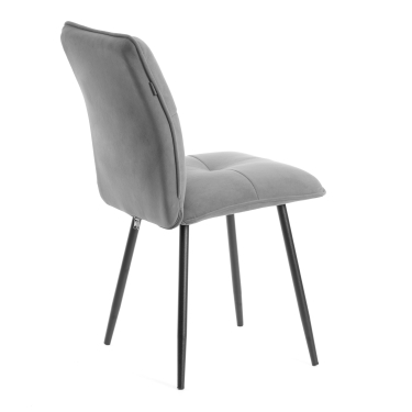Комплект кресло + стул Tetchair Sweet LT, флок , серый/черный, 29, 41х55х88 см