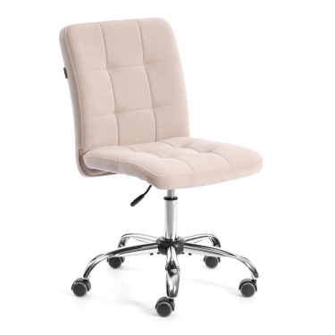 Комплект кресло + стул Tetchair Medeo LT, флок , бежевый/черный, 7, 45х56х89 см