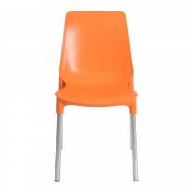Стул Tetchair GENIUS mod 75 металл/пластик, 46x56x84cм, оранжевый/ножки хром
