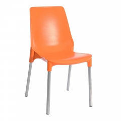 Стул Tetchair GENIUS mod 75 металл/пластик, 46x56x84cм, оранжевый/ножки хром