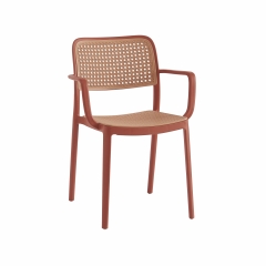 Стул Stool Group Yona пластиковый с подлокотниками красный
