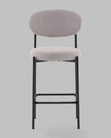Стул полубарный Stool Group Бриф DD ПБ букле светло-серый