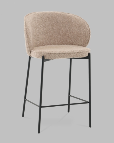 Стул полубарный Stool Group Тисдейл букле бежевый