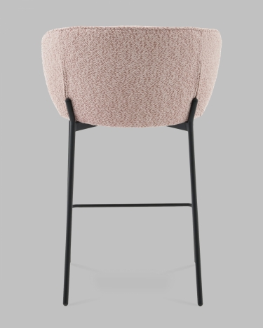 Стул полубарный Stool Group Тисдейл букле розово-персиковый