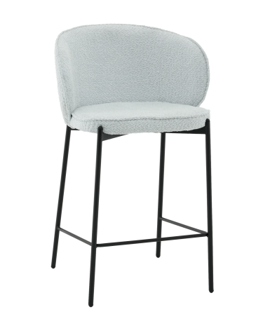 Стул полубарный Stool Group Тисдейл букле светло-голубой