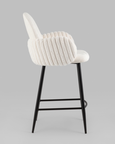 Стул полубарный Stool Group Wave Stripes ПБ букле белый