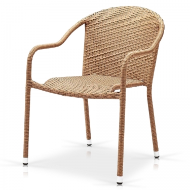 Плетеное кресло из искусственного ротанга Афина-мебель AFM-318B-Beige