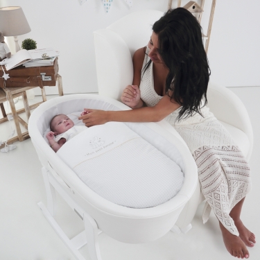 Кресло-качалка Micuna Micuna Wing Flor White/Leatherette Grey