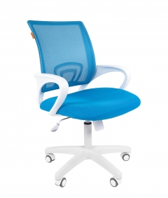 Кресло оператора Chairman 696 white TW-43 Голубое