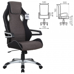Кресло компьютерное BRABIX Techno GM-002 Черный-серый