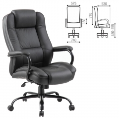 Кресло офисное BRABIX Heavy duty HD-002 экокожа Черный
