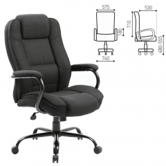 Кресло офисное BRABIX Heavy duty HD-002 ткань Черный