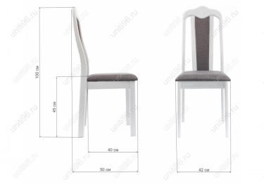 Стул деревянный  Aron Soft white-Light grey
