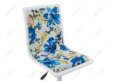 Кресло компьютерное  Mis White-Flowers fabric
