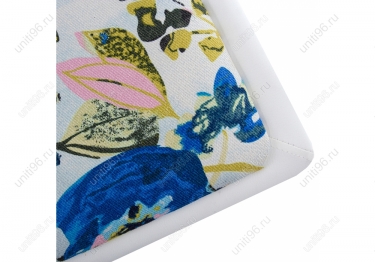 Кресло компьютерное  Mis White-Flowers fabric