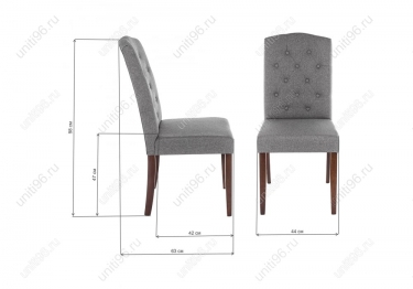 Стул деревянный  Menson Dark walnut-Fabric grey