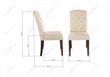 Стул деревянный  Menson Dark walnut-Fabric cream