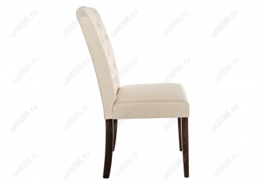 Стул деревянный  Menson Dark walnut-Fabric cream