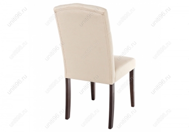 Стул деревянный  Menson Dark walnut-Fabric cream