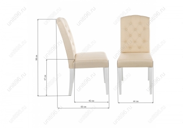 Стул деревянный  Menson White-Fabric сream