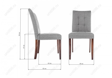 Стул деревянный  Madina Dark walnut-Fabric grey
