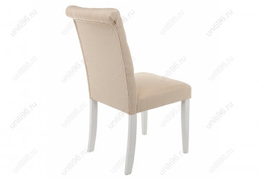 Стул обеденный  Amelia White-Fabric cream