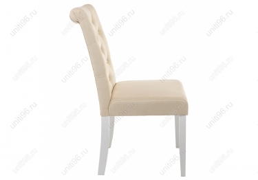Стул обеденный  Amelia White-Fabric cream