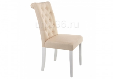 Стул обеденный  Amelia White-Fabric cream