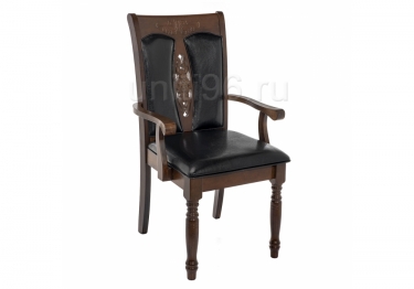 Стул деревянный  Gala с подлокотниками Dirty oak-Black
