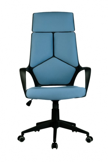 Кресло оператора Riva Chair 8989 черный пластик Синий