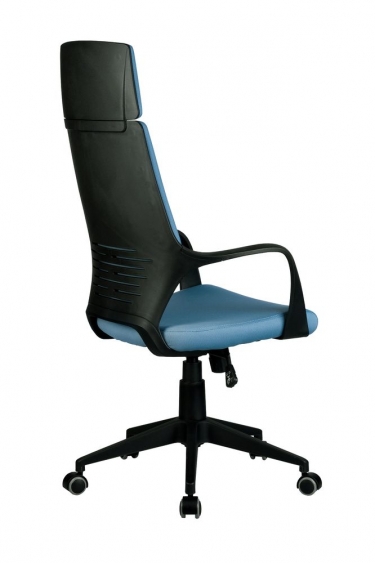 Кресло оператора Riva Chair 8989 черный пластик Синий
