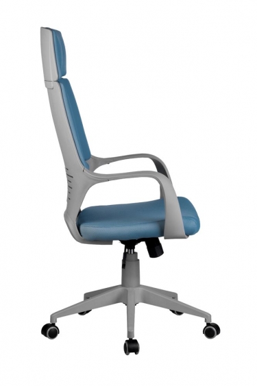 Кресло оператора Riva Chair 8989 серый пластик Синий