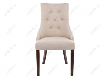 Стул деревянный  Elegance Dark walnut-fabric cream