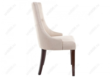 Стул деревянный  Elegance Dark walnut-fabric cream