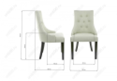 Стул деревянный  Elegance Dark walnut-fabric cream