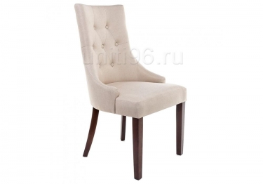 Стул деревянный  Elegance Dark walnut-fabric cream